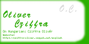 oliver cziffra business card